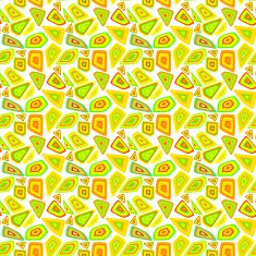Seamless geometric pattern in various shapes and color