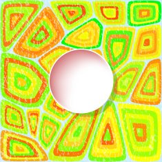 Greeting card with random shape background place for text