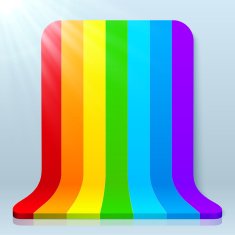 Rainbow stripes plastic vector background