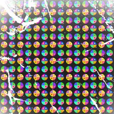 grunge seamless sector dots background on black N2