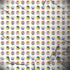 grunge seamless sector dots background on white