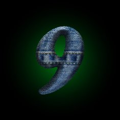 vector jeans letter