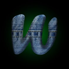 vector jeans letter N12