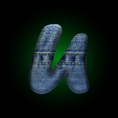 vector jeans letter N14