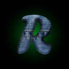 vector jeans letter N16