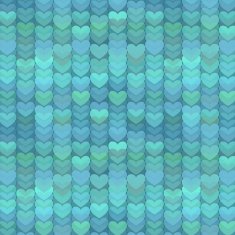 Abstract Hearts Background in Shades of Blue