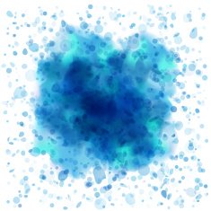 Blue Paint Blots Background
