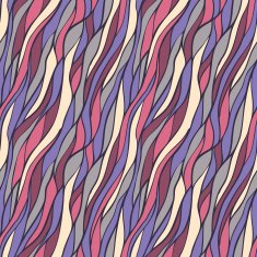 Seamless hand-drawn pattern with abstract waves