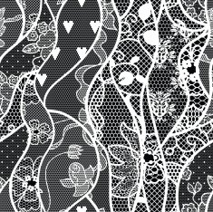 Lace vector fabric seamless pattern N18