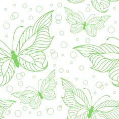 Seamless pattern with elegant butterflies