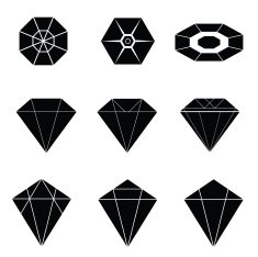 diamonds black vector illustration