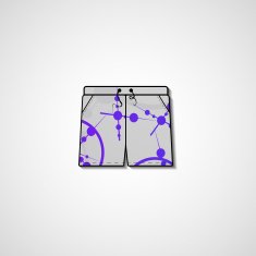 Abstract illustration on shorts N133