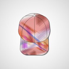 Abstract illustration on peaked cap N117