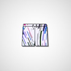 Abstract illustration on shorts N136