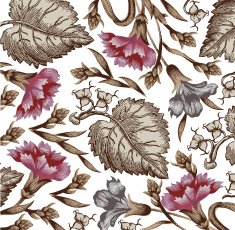 Flowers Vector Beautiful background with a flower ornament N6
