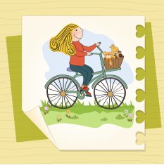 happy girl on bike N6