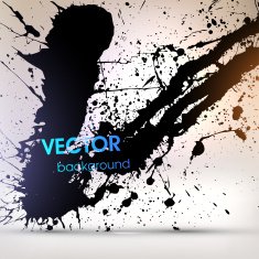 Abstract Ink Blot for Grunge Backgound N21