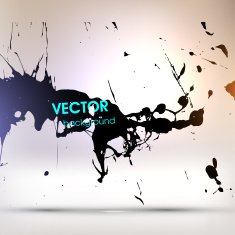 Abstract Ink Blot for Grunge Backgound N27