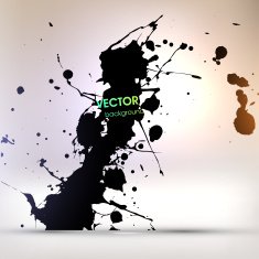 Abstract Ink Blot for Grunge Backgound N34