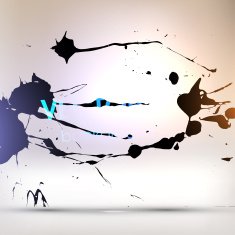 Abstract Ink Blot for Grunge Backgound N62