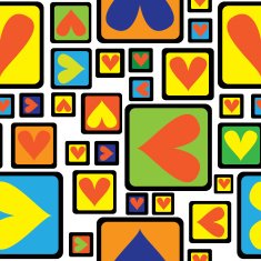 seamless pattern of multicolor geometric ornament N2