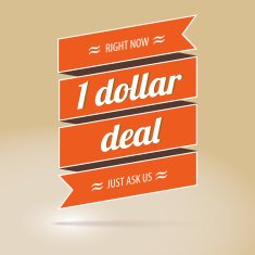 Dollar deal poster vector illustration