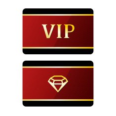 Vip cards with diamond