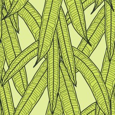 Seamless natural pattern with long leaves N2