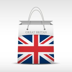Shopping bag with British flag N2