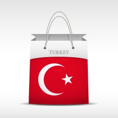 Shopping bag with Turkey flag