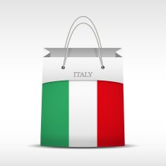 Shopping bag with Italy flag
