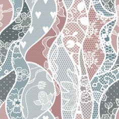 Lace seamless pattern with flowers N107
