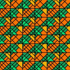 Orange and Green Geometric Pattern