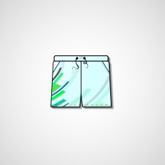 Abstract illustration on shorts N138