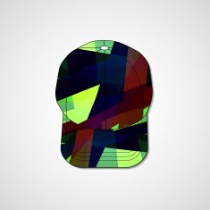 Abstract illustration on peaked cap N124