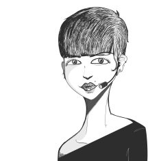 Contact Sketched girl