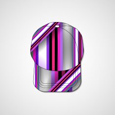 Abstract illustration on peaked cap N126