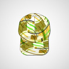 Abstract illustration on peaked cap N127