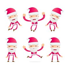 Santa in various poses N10