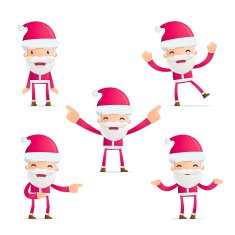 Santa in various poses N11