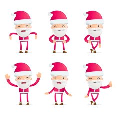 Santa in various poses N12
