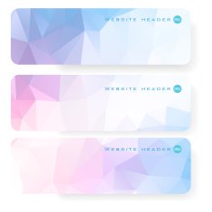 Abstract vector mosaic banners N49