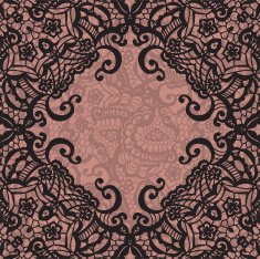 Vintage lace invitation card N30