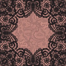 Vintage lace invitation card N31