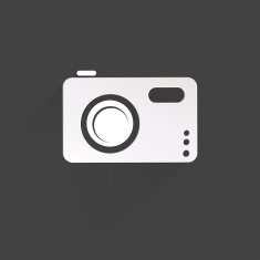 Photo camera web icon flat design N6