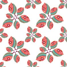 pattern with decorative leafs
