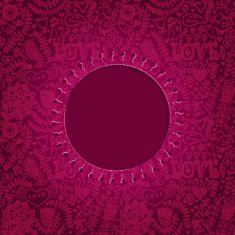 Ornamental round lace frame N3