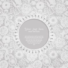 Ornamental round lace frame N4