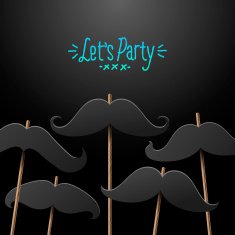 Hipster Party design template for card poster