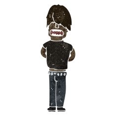 retro cartoon fashion man
